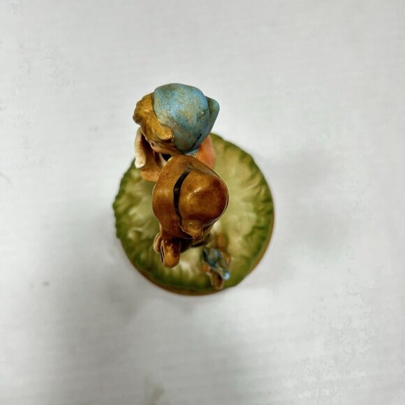 Vtg Sanmyro Porcelain Boy & Girl Bird Guitar Rotating Music Box Japan Flaw 6” - Picture 5 of 9